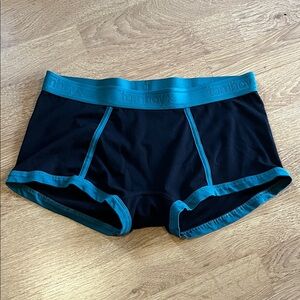 TomboyX Black Boxer Briefs with Teal Waistband